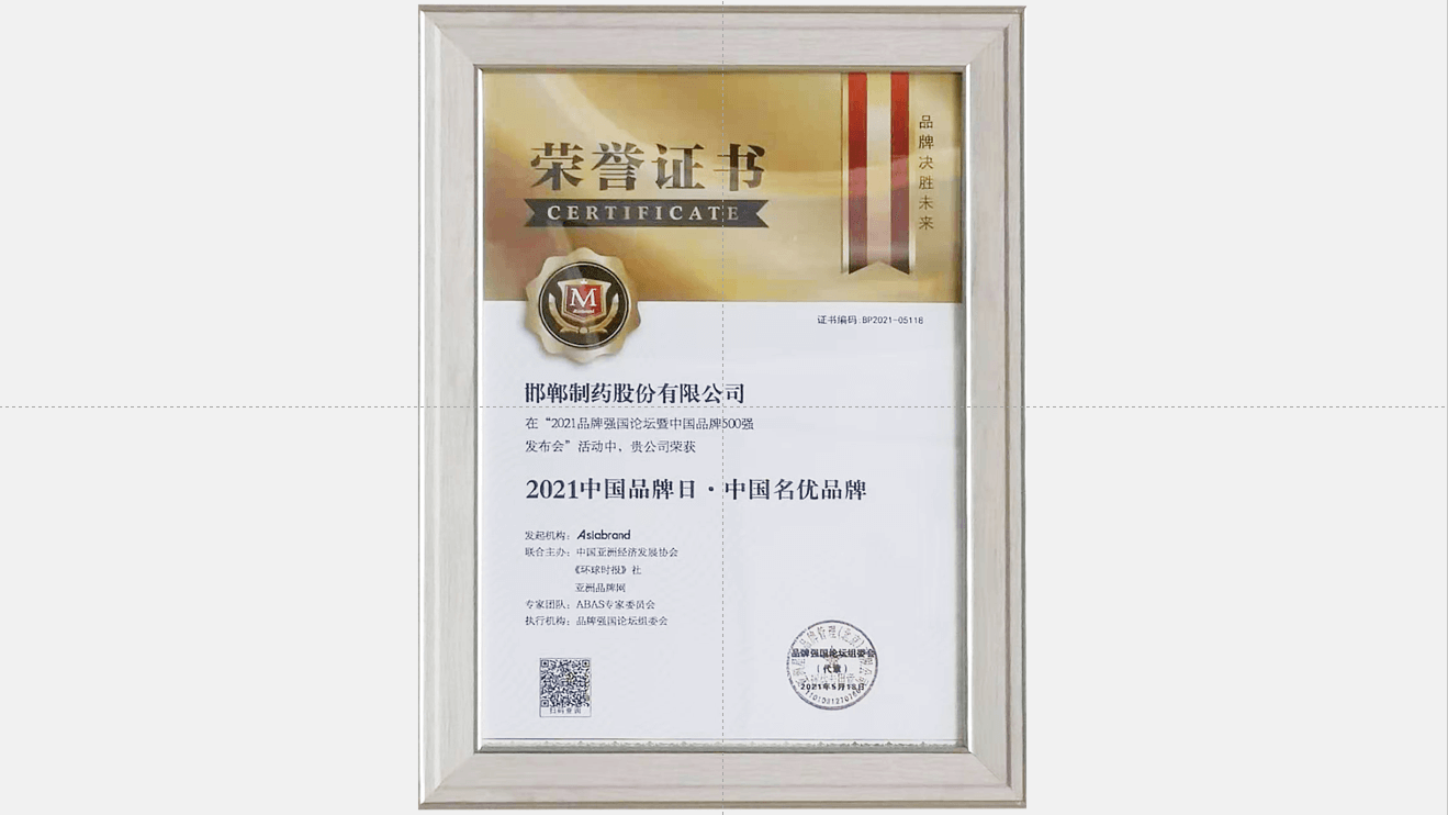 2021年中國品牌日·百名優秀品牌企業